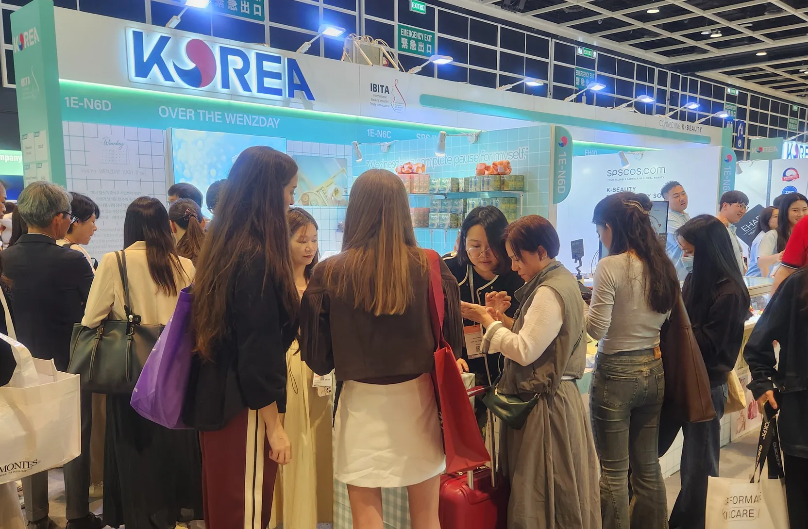 Visitors at the Over The Wenzday booth, Cosmoprof Asia Hong Kong 2025