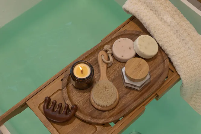 Foot soak as a spring evening recovery ritual
